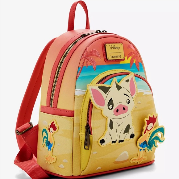 Loungefly Disney Moana Pua & Hei Hei Sunset Mini Backpack - Picture 2 of 4